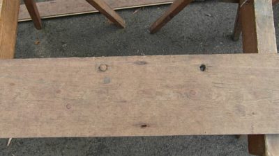 board with drain plug