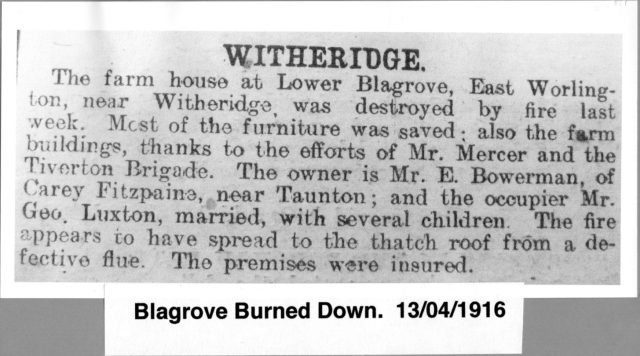 Lower Blagrove Fire The Devon and Somerset Weekly News 13 Apr 1916.jpg