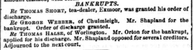 Western_Times_15_March_1862 Thomase Halse Bankrupt.jpg