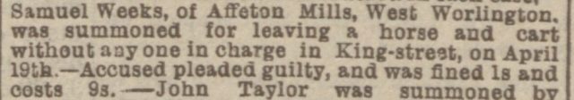 Western Times 07 May 1901 Samuel Weeks fined for cart offence in SM.jpg