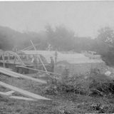 Building of Drayford Bridge framework early 1900s