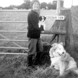 Marzi Fisk with dogs by Cuddenhay Farm