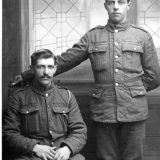 William standing and Frank Vickery