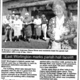 Refurbishment of Parish Hall, WI included in celebration